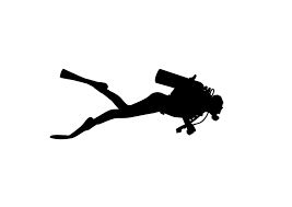silhouette plongeur gauche